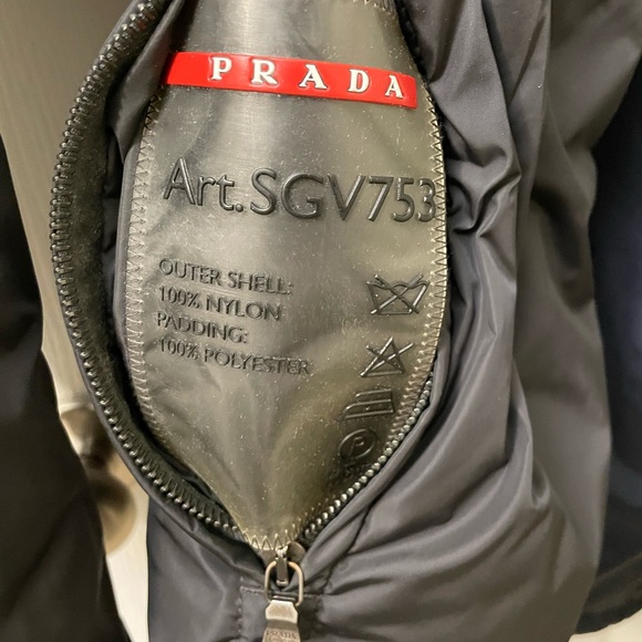 Prada Reversible Men's Gray/Navy and Black(reverse)  Windbreaker - Picture 4 of 11
